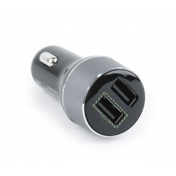 USB Car Charger - Gembird TA-U2QC3-CAR-01,2-port USB car fast charger, QC3.0, 36 W, black